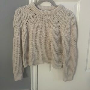 cream colored crew neck.